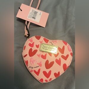 Juicy couture wrist wallet pink hearts